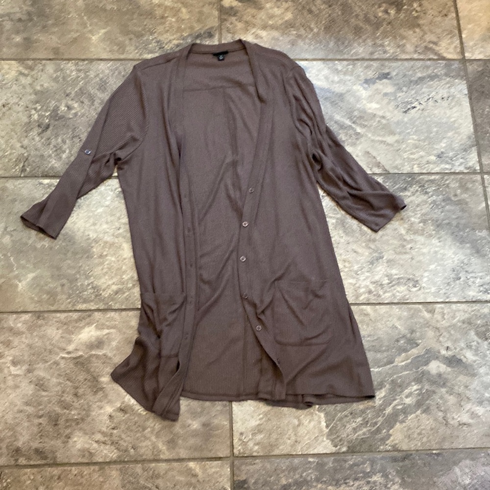 Brown Torrid Ribbed Midi Length Cardigan